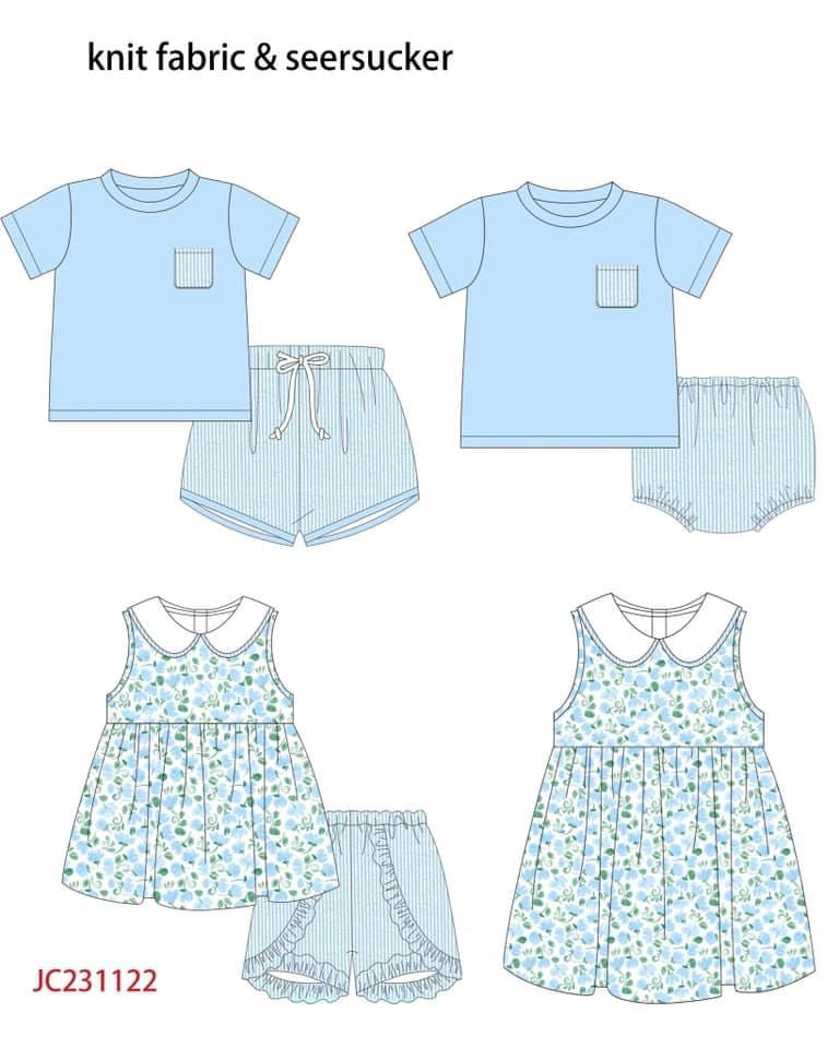 Pink Friday Blue Florals
