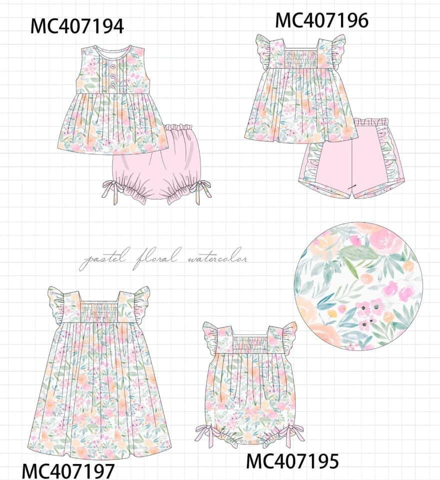 Pastel Watercolor Floral Preorder