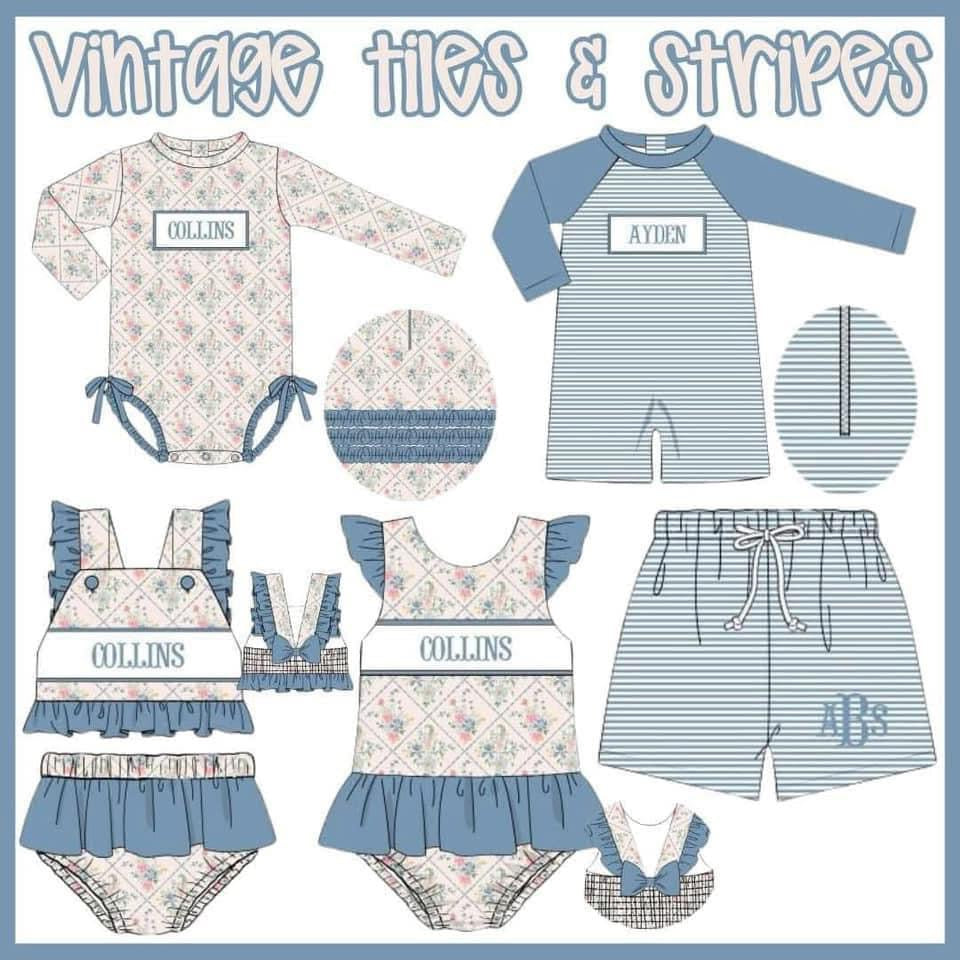 Vintage Tile & Stripes Preorder