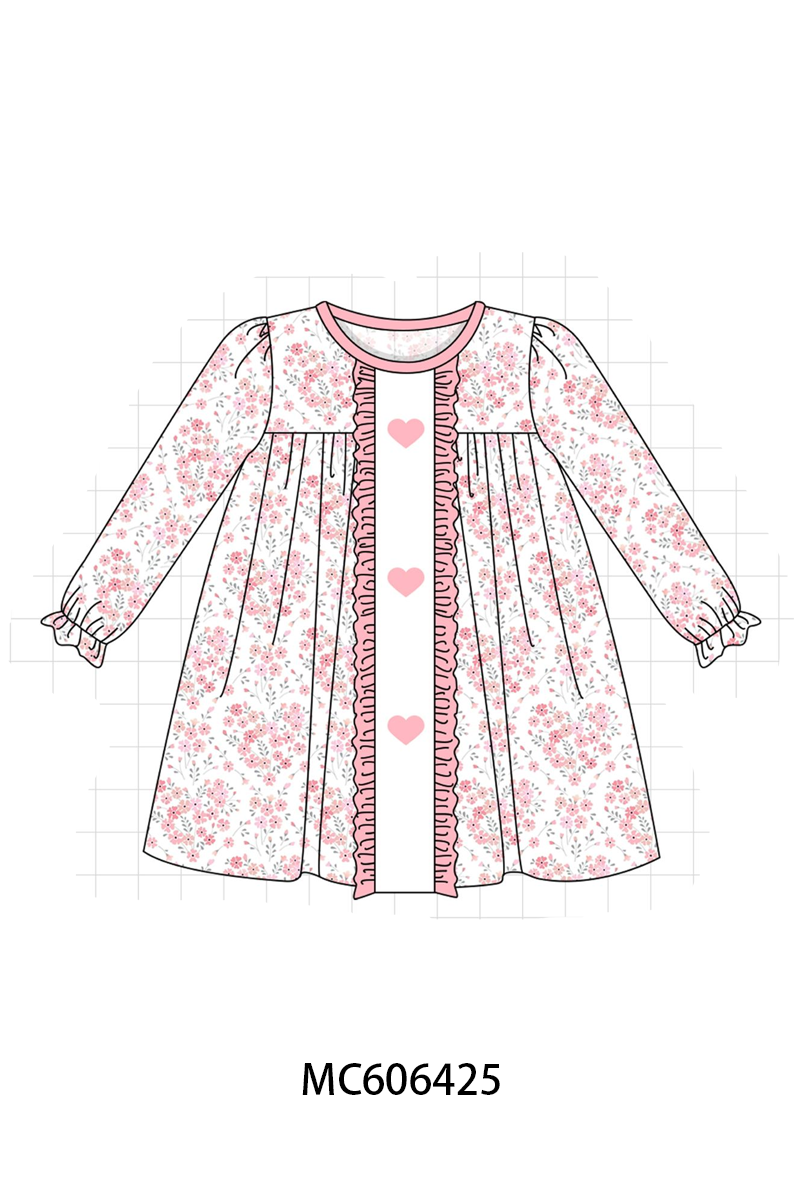 PO96 Pink valentine's day heart floral collection