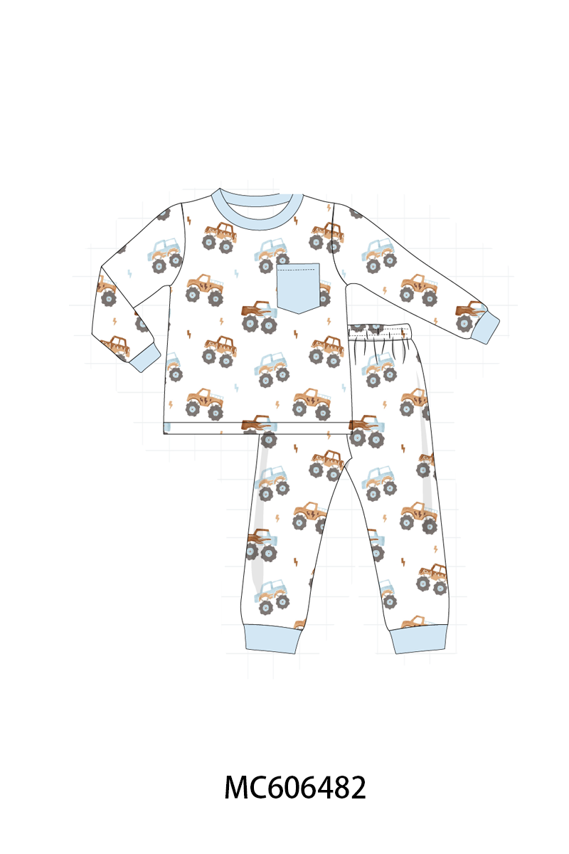 PO96 Blue gray monster truck print collection