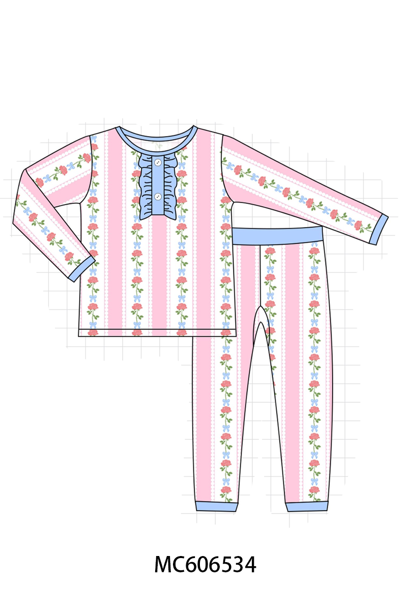 PO96 Pink rose print bamboo collection