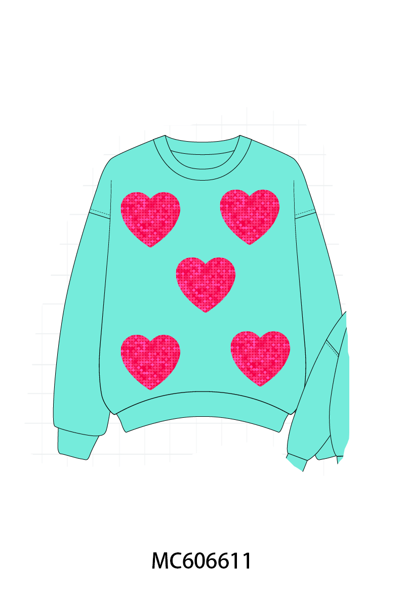 PO96 Valentine's day heart sequin mom&me collection
