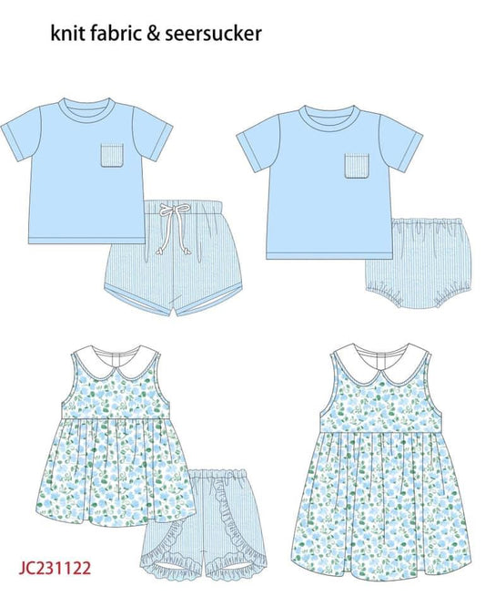 Pink Friday Blue Florals