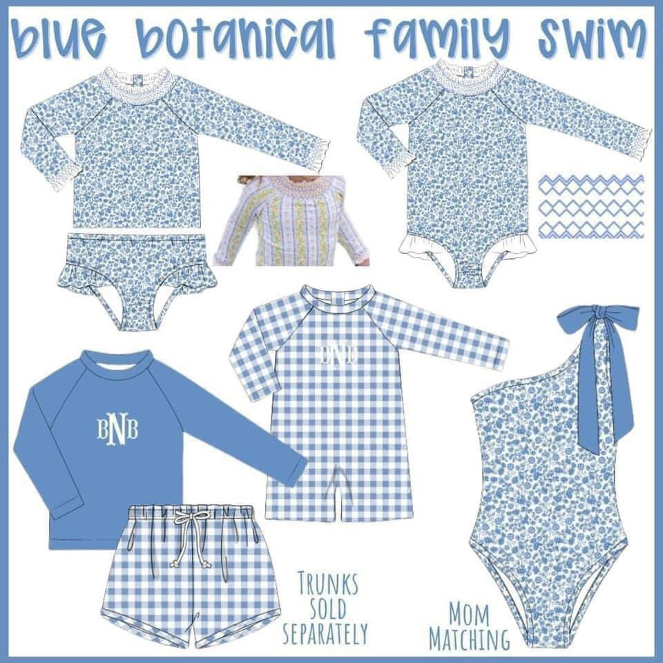 Blue Botanical Swim Preorder