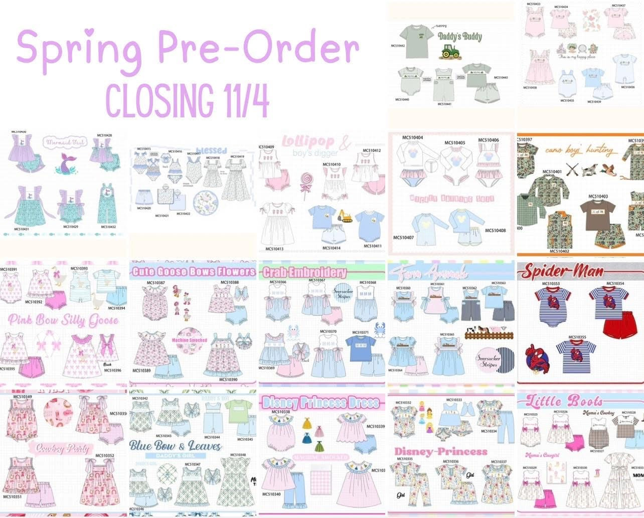 Spring Pre-Order (ETA April)