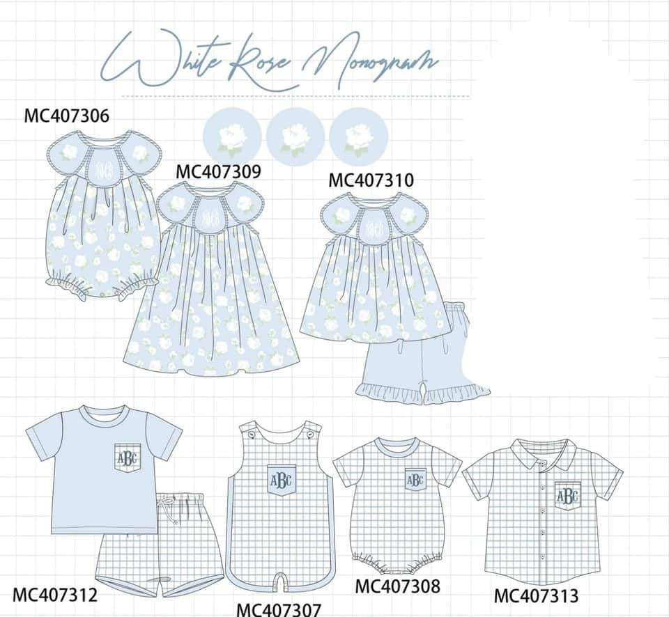 White Rose Monogram Preorder