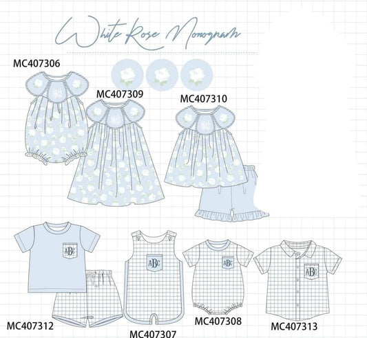 White Rose Monogram Preorder