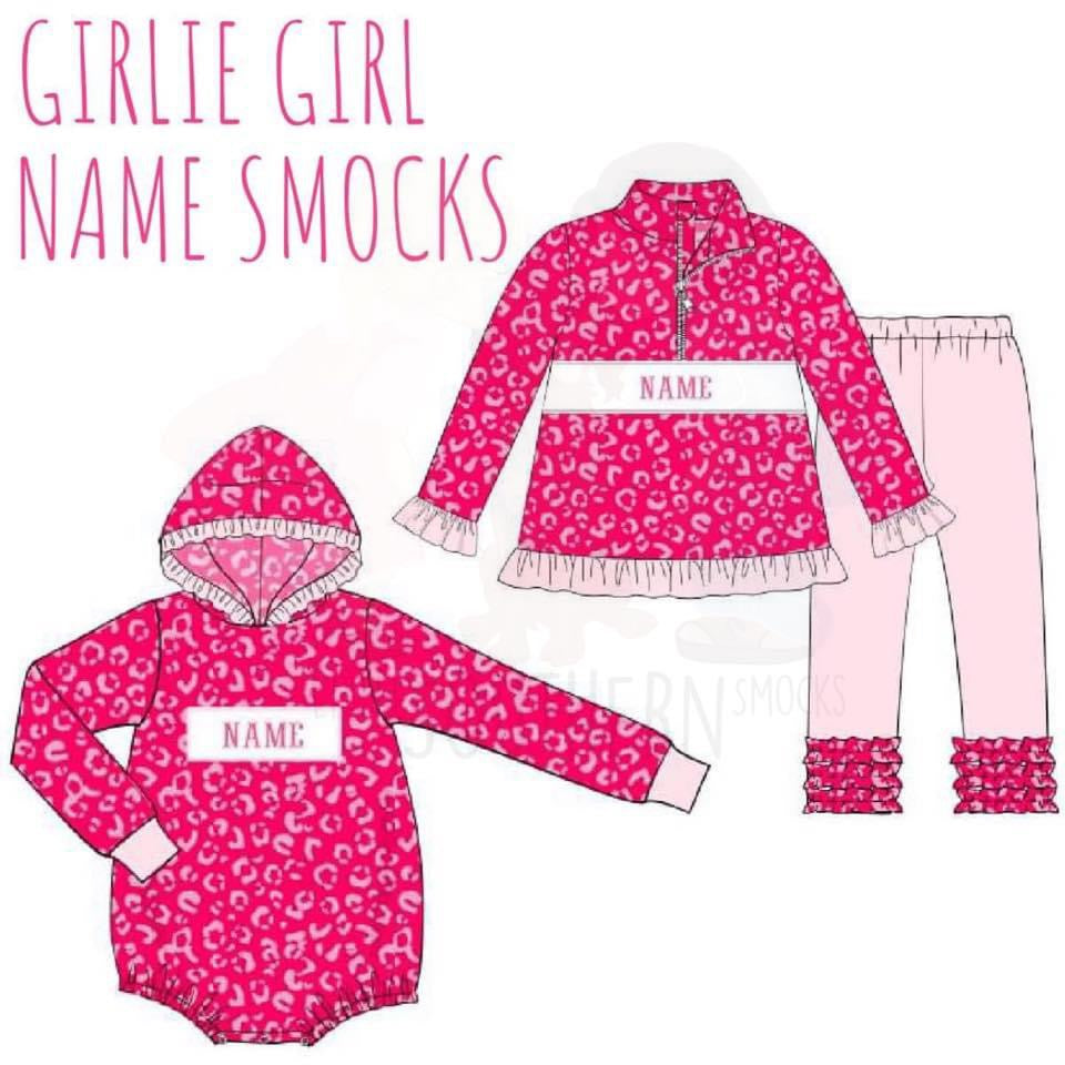 Girlie Girl Name Smocks
