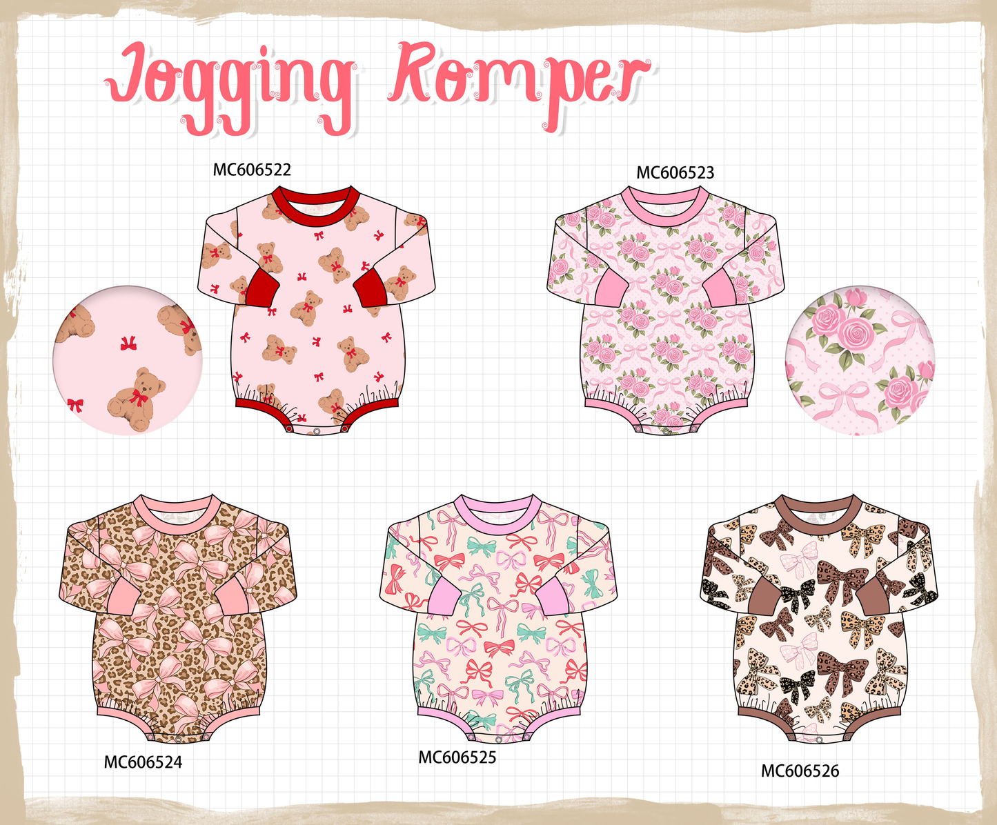 PO96 Jogging print bubble collection