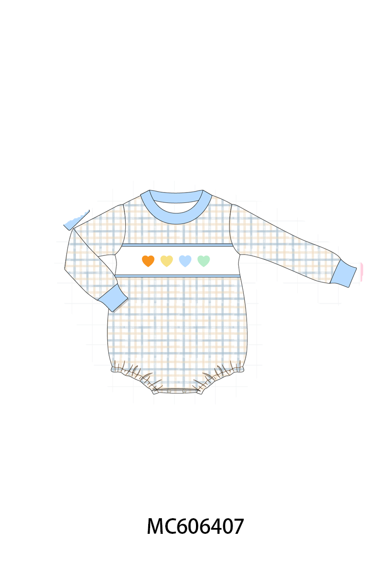 PO96 Pink&blue valentine's day heart embroidery collection