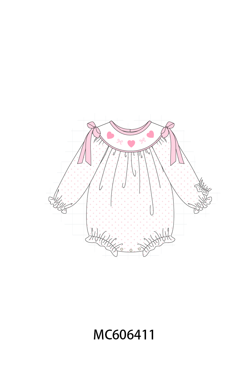 PO96 Pink&blue valentine's day train letter embroidery collection