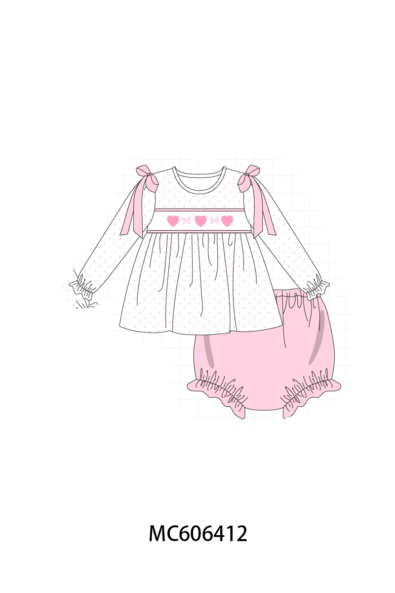 PO96 Pink&blue valentine's day train letter embroidery collection