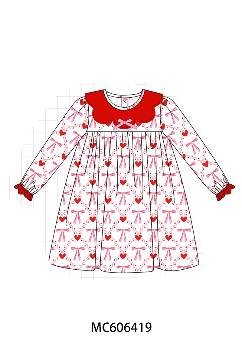 PO96 Red heart bow print collection