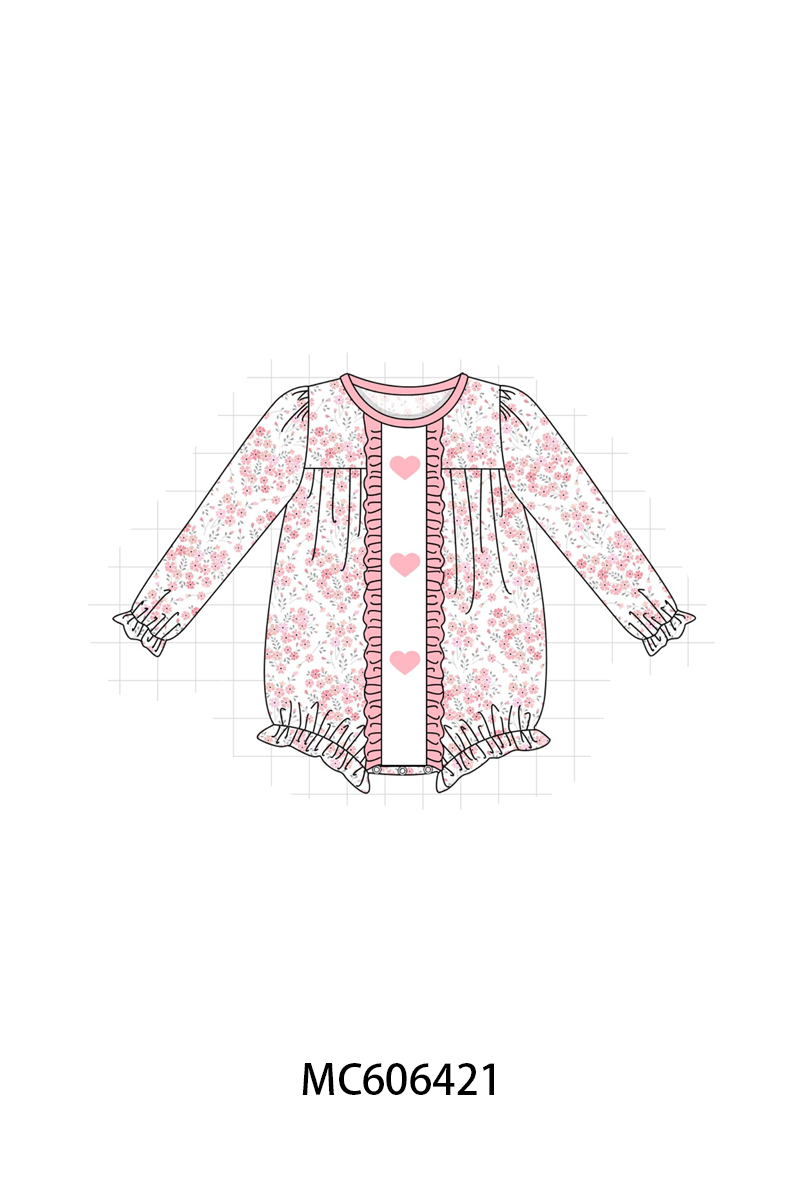 PO96 Pink valentine's day heart floral collection