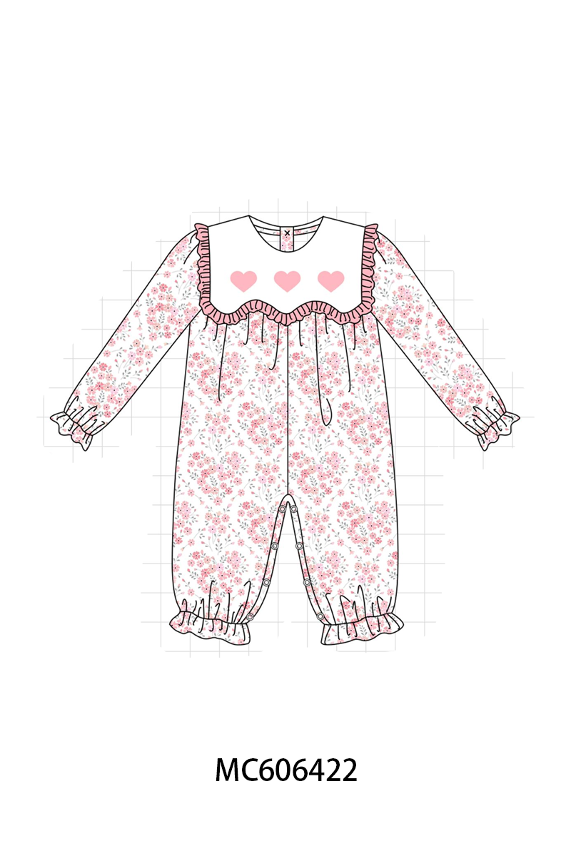 PO96 Pink valentine's day heart floral collection