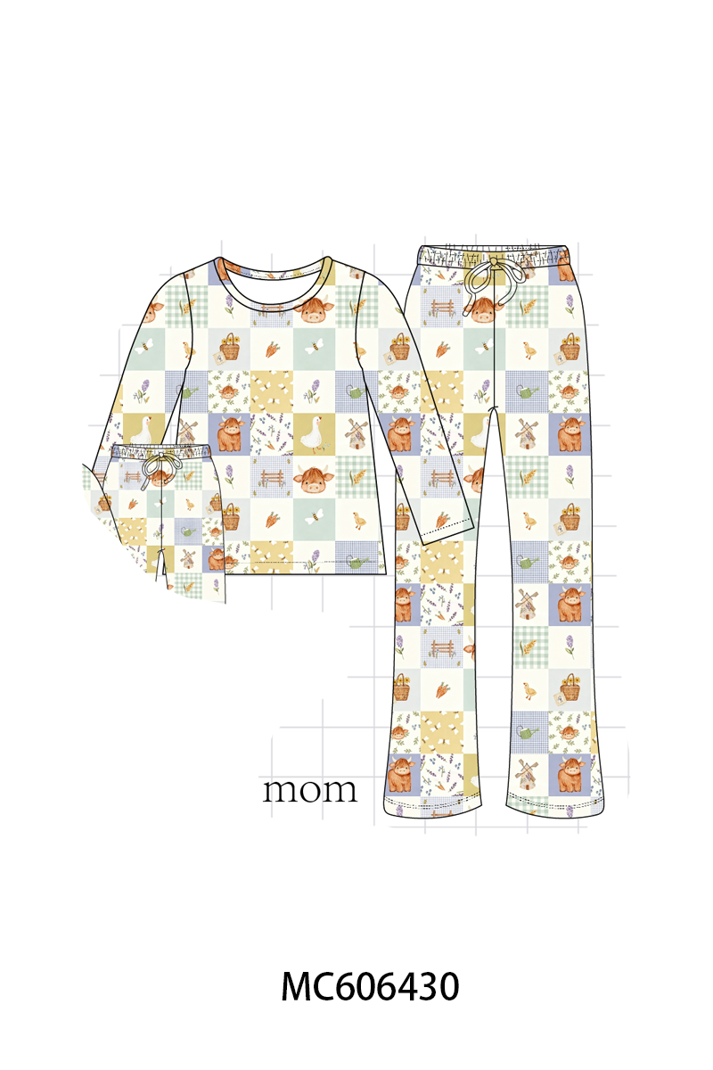 PO96 Sage farm checkered bamboo collection