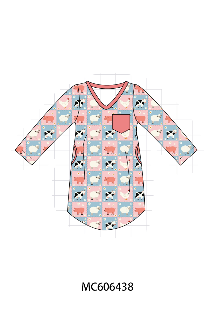 PO96 Coral farm checkered bamboo collection