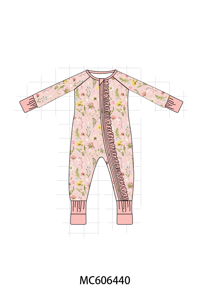 PO96 Blush floral print bamboo collection
