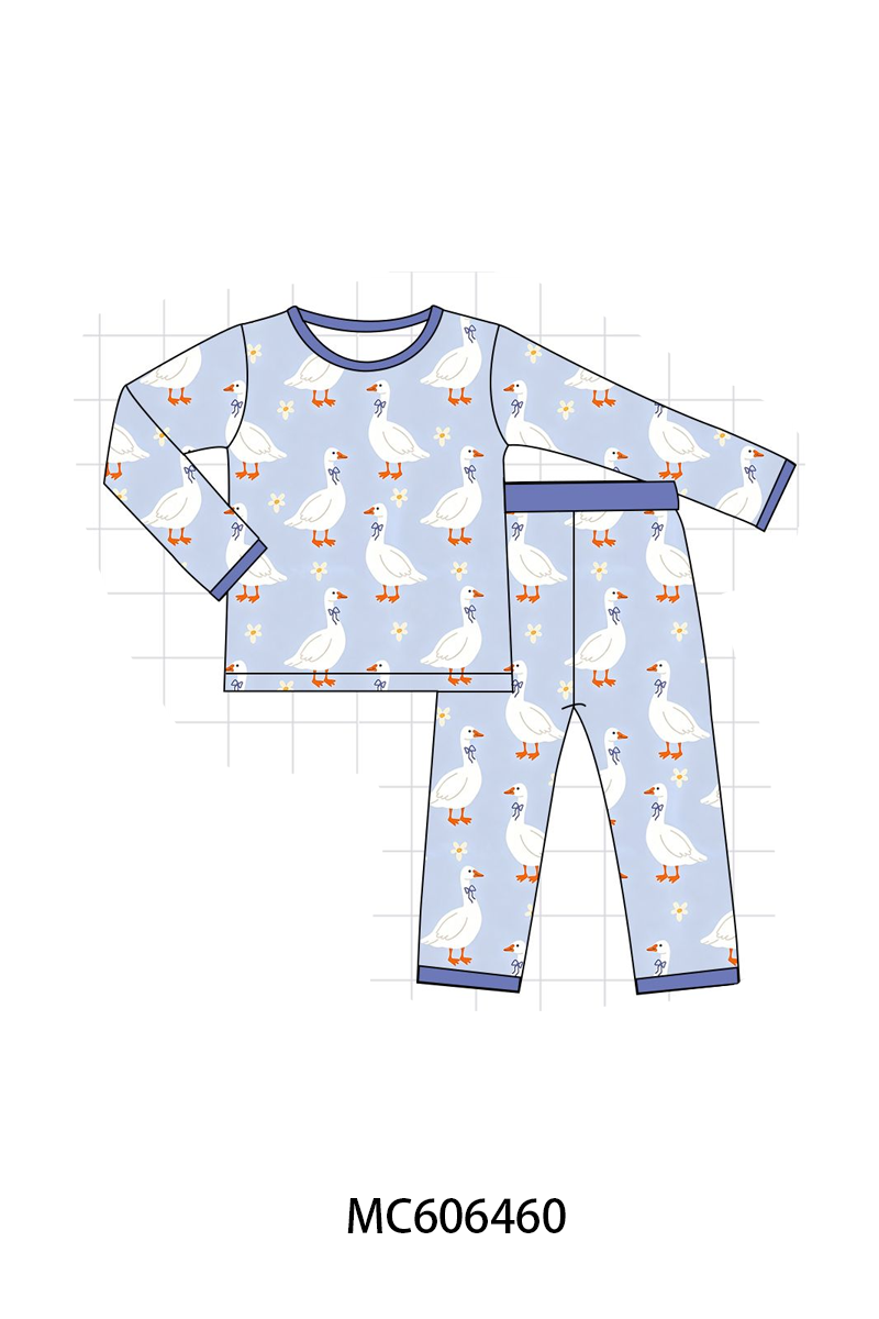 PO96 Dusty blue goose bamboo collection