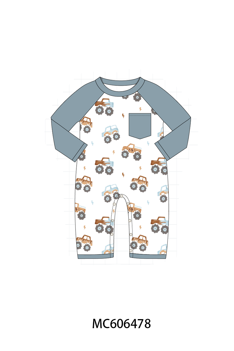 PO96 Blue gray monster truck print collection