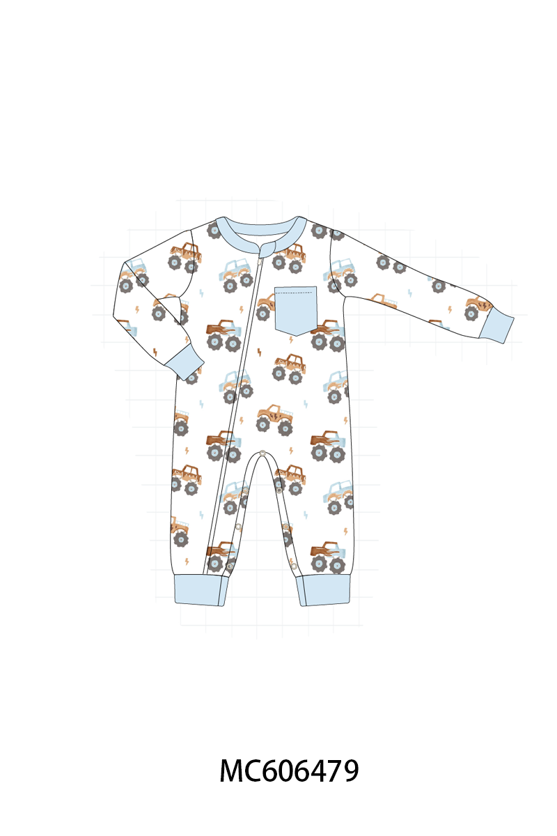 PO96 Blue gray monster truck print collection