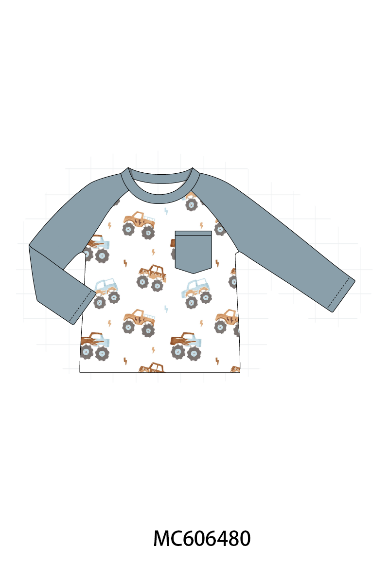 PO96 Blue gray monster truck print collection