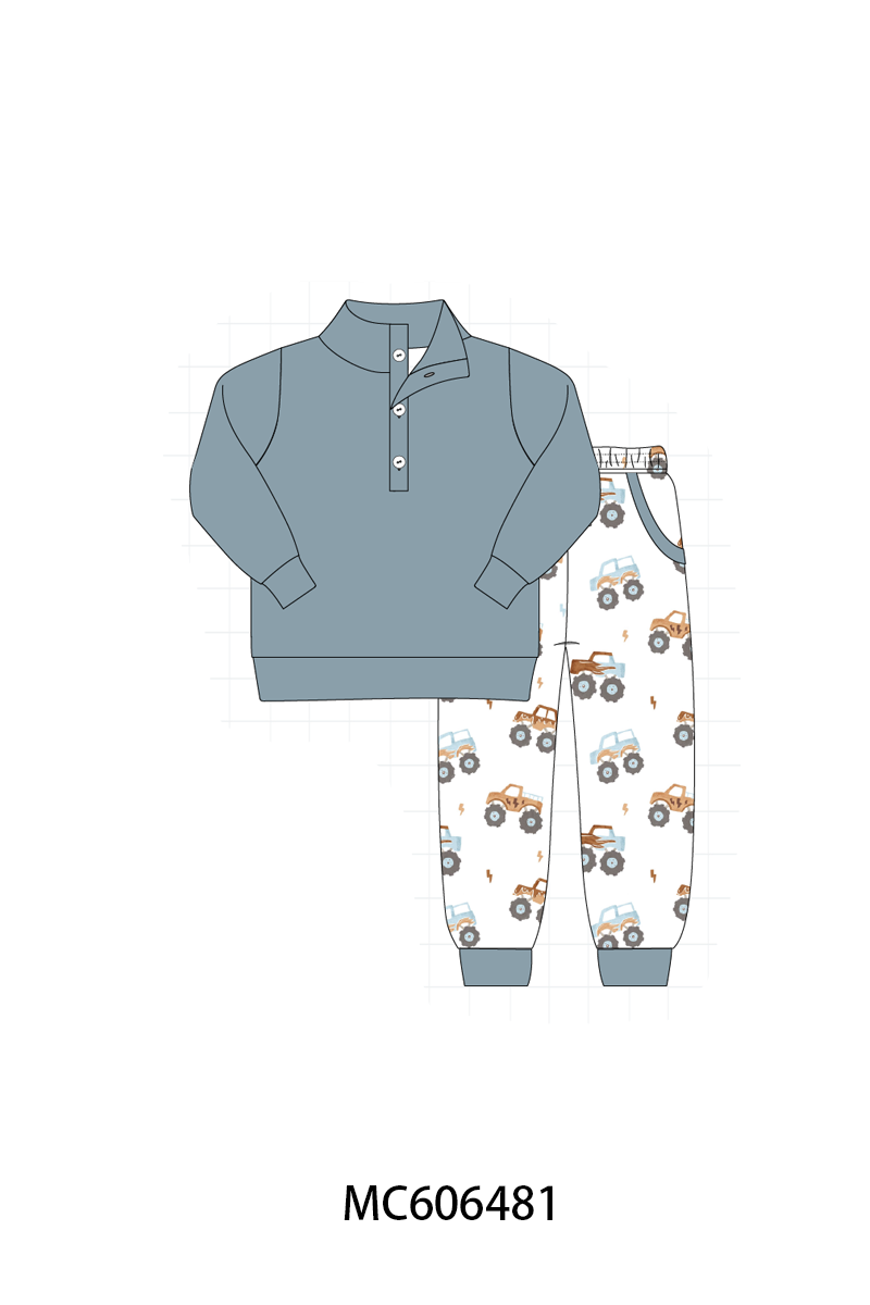 PO96 Blue gray monster truck print collection