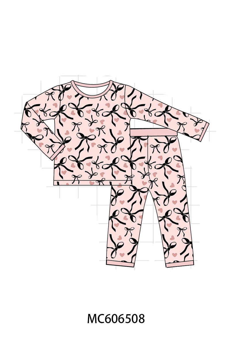PO96 Blush bow heart bamboo collection