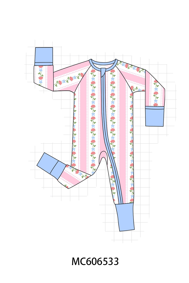 PO96 Pink rose print bamboo collection