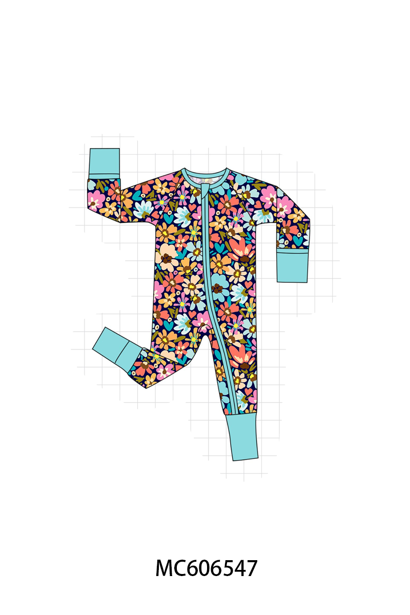 PO96 Multicolored floral print bamboo collection