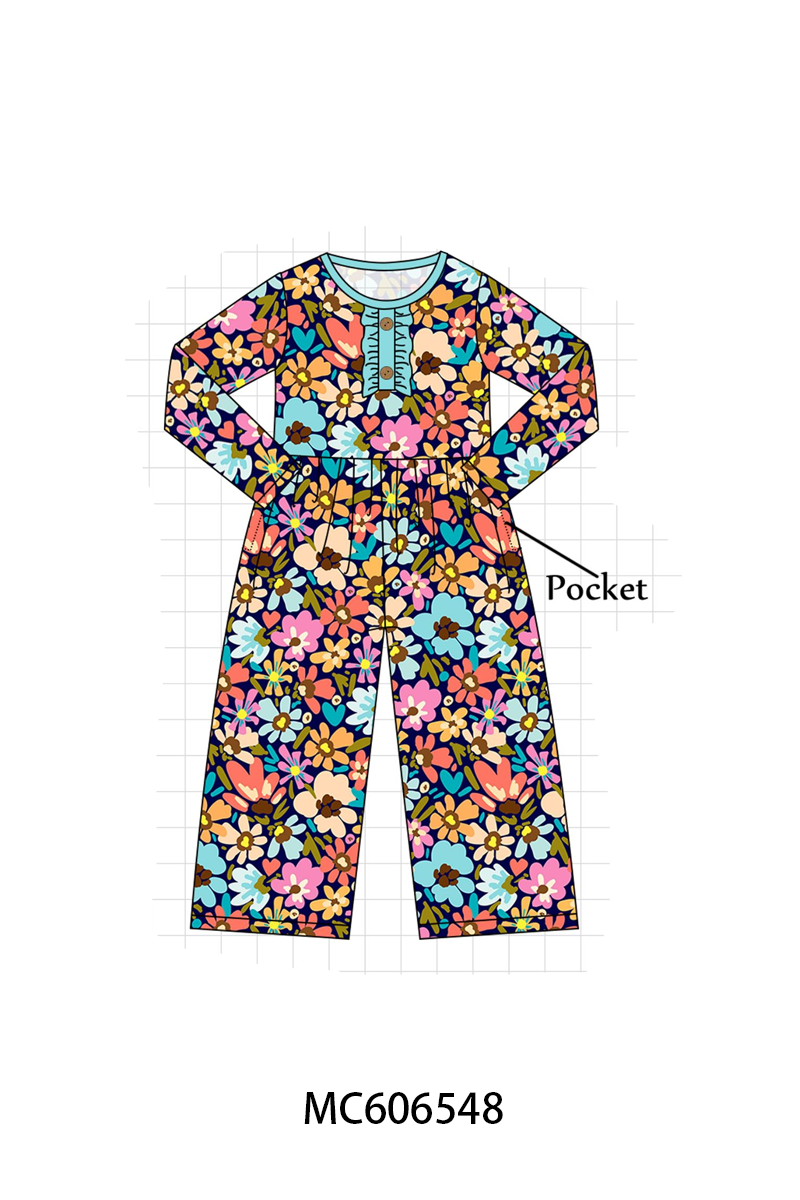 PO96 Multicolored floral print bamboo collection