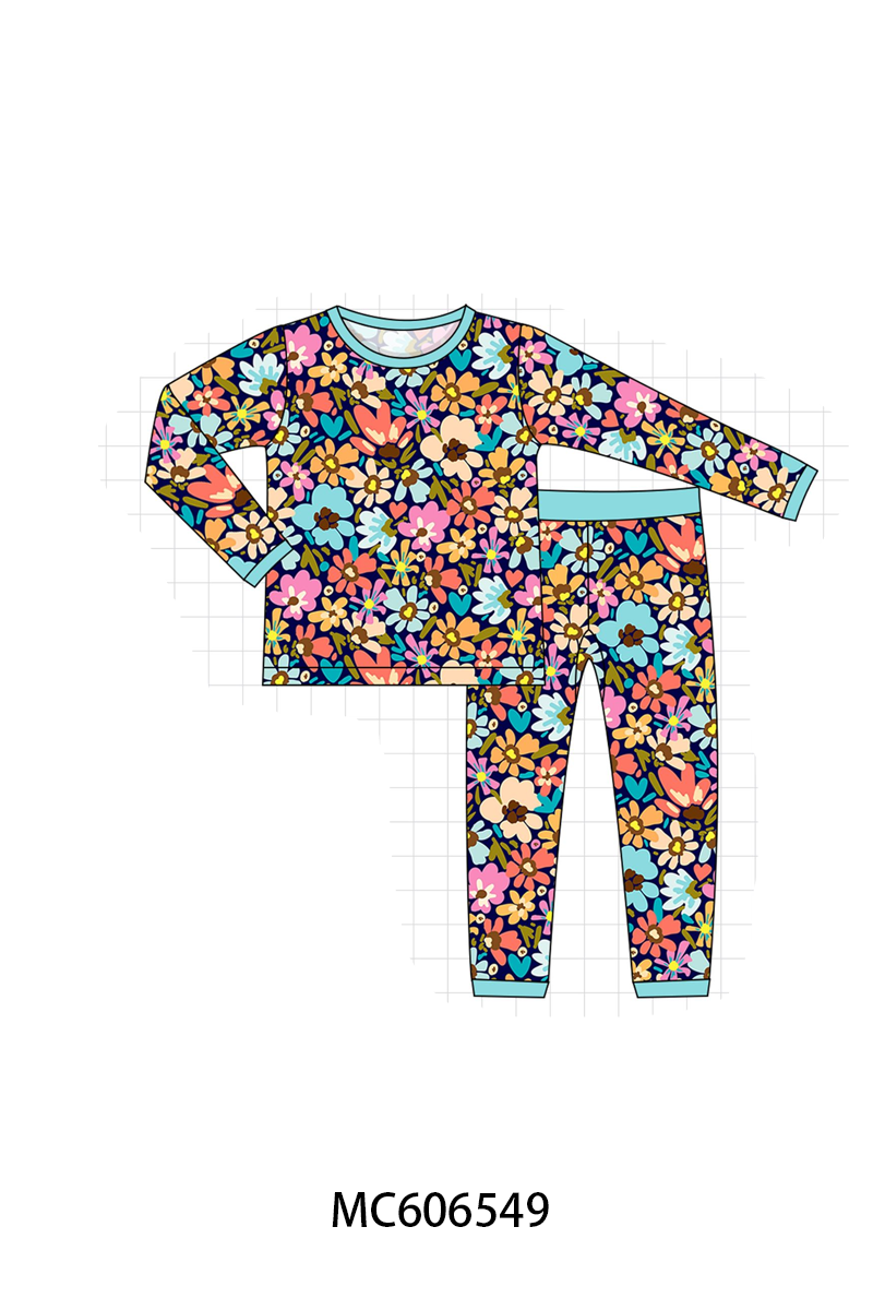 PO96 Multicolored floral print bamboo collection