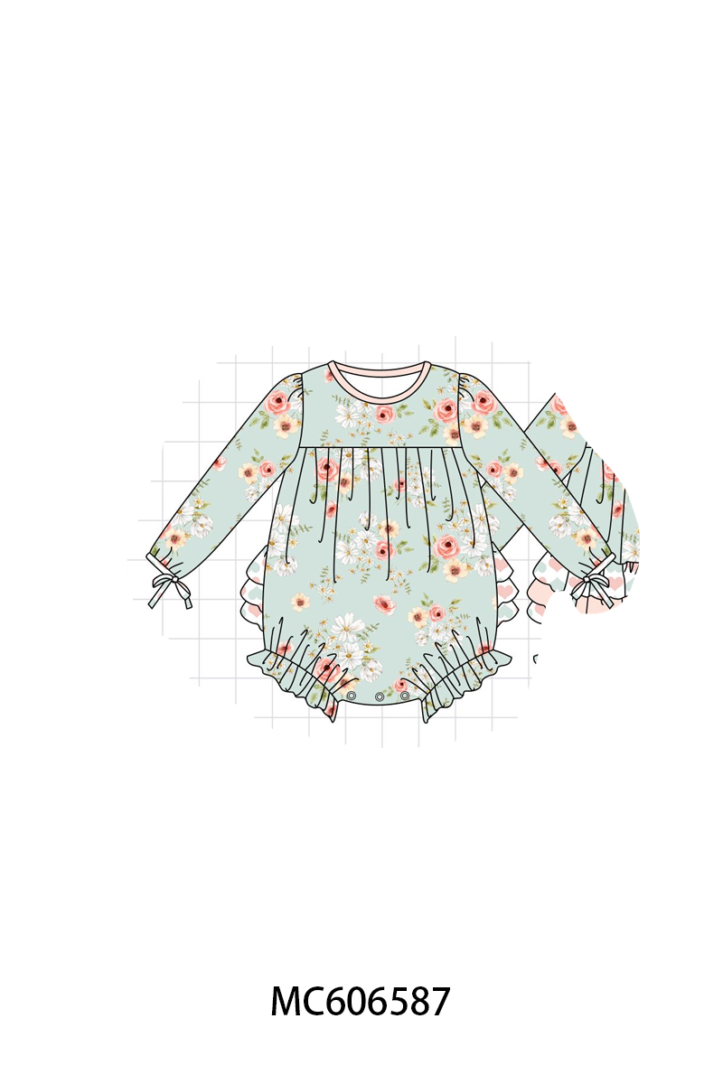 PO96 Mint floral heart collection