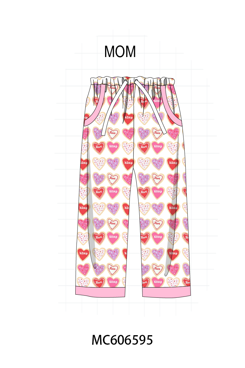 PO96 Pink heart print pajama collection