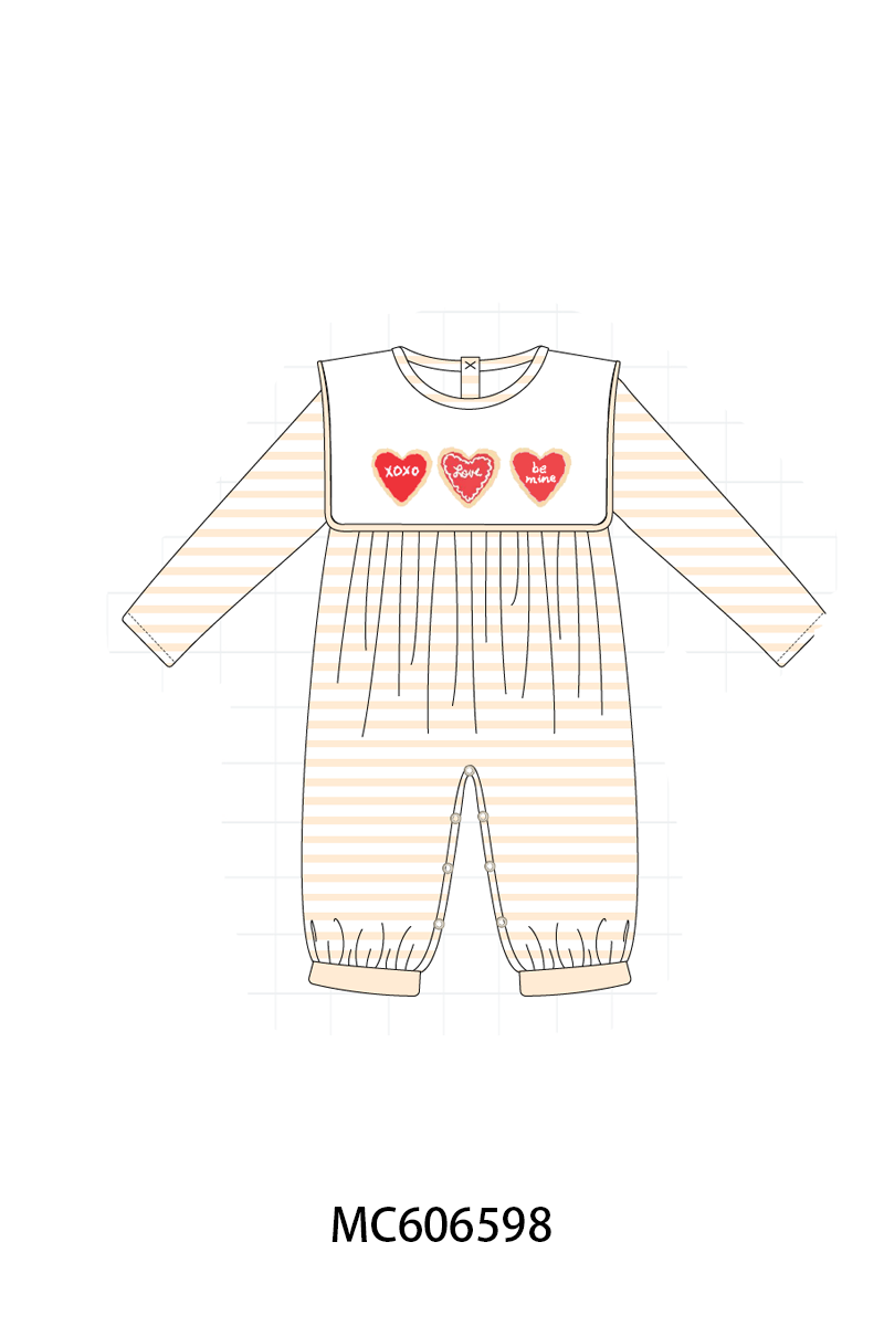 PO96 Multicolor heart embroidery collection