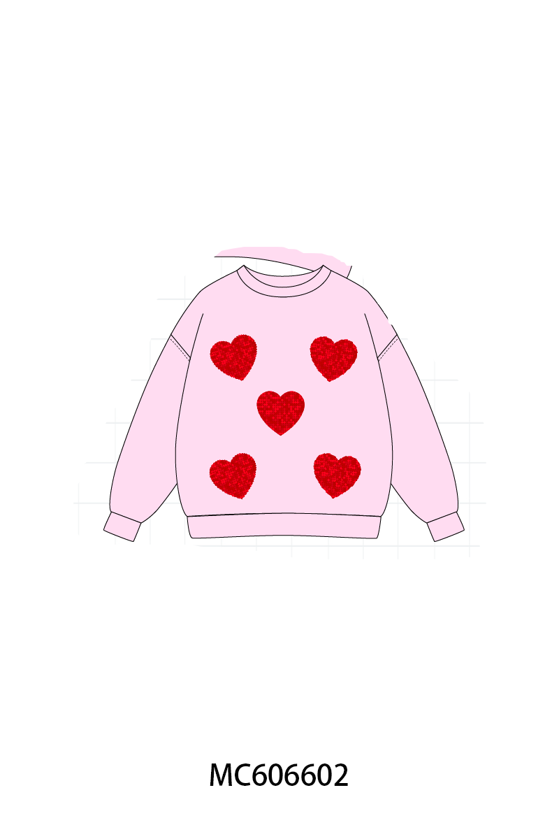 PO96 Valentine's day heart sequin mom&me collection