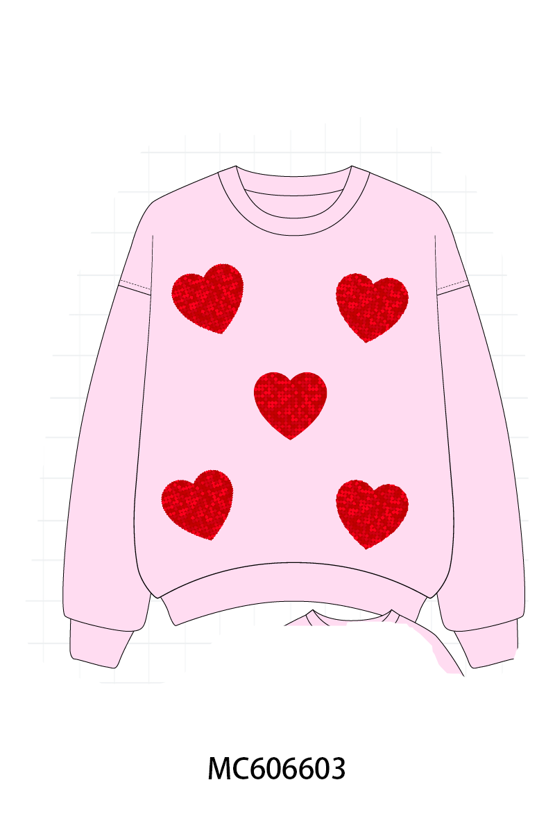 PO96 Valentine's day heart sequin mom&me collection
