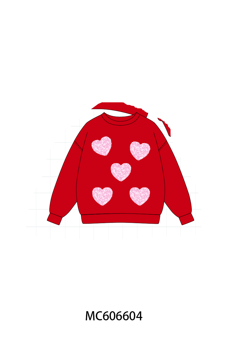 PO96 Valentine's day heart sequin mom&me collection