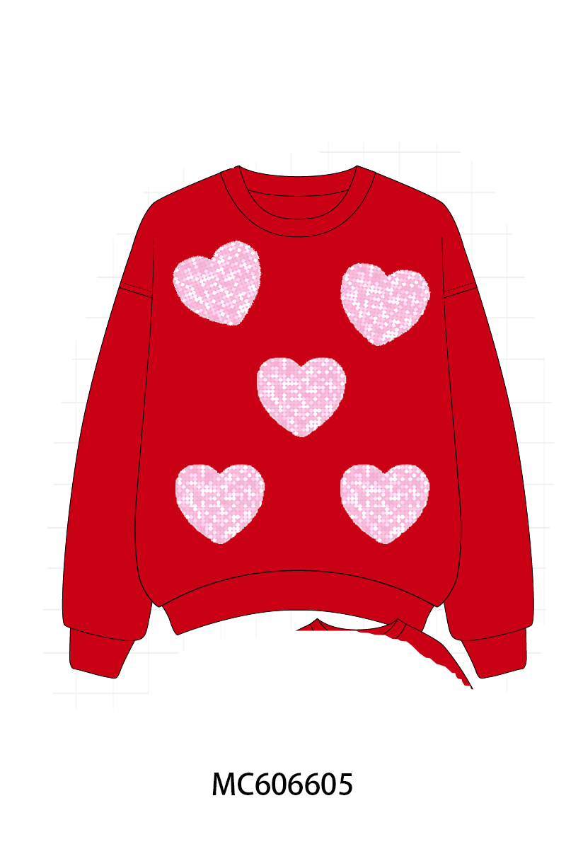 PO96 Valentine's day heart sequin mom&me collection