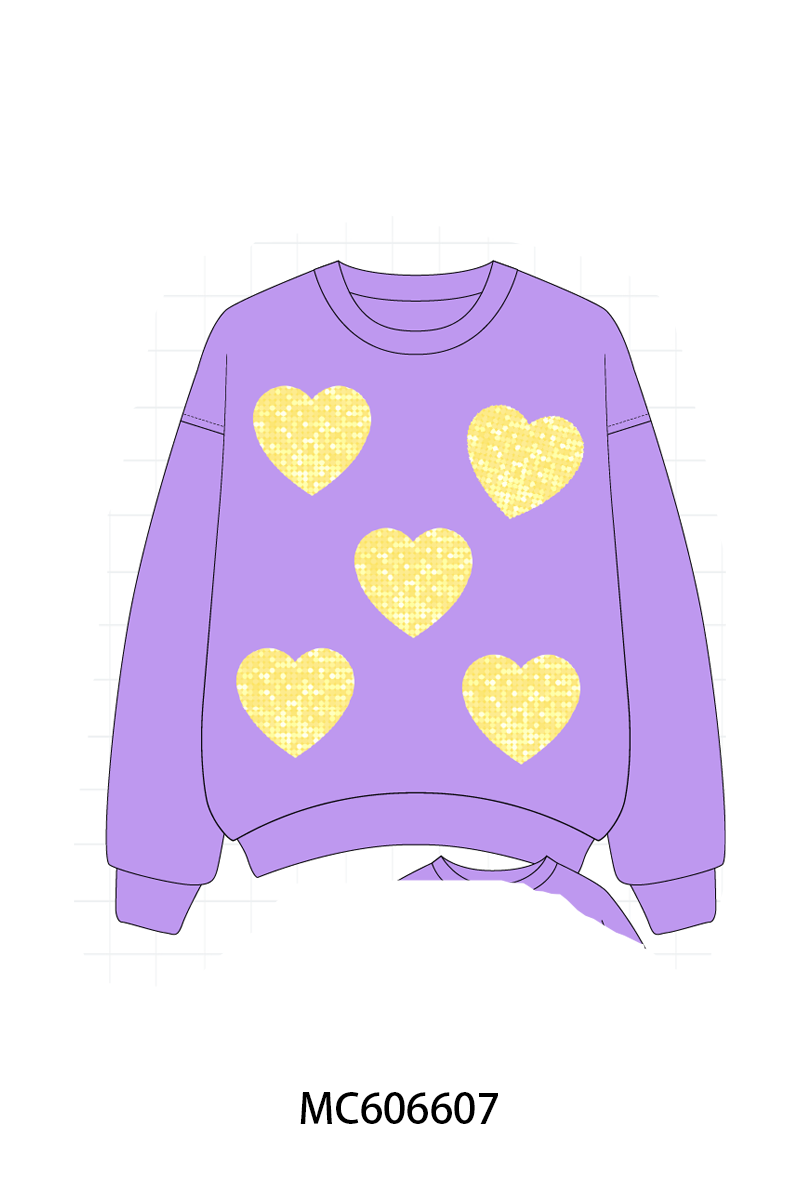 PO96 Valentine's day heart sequin mom&me collection