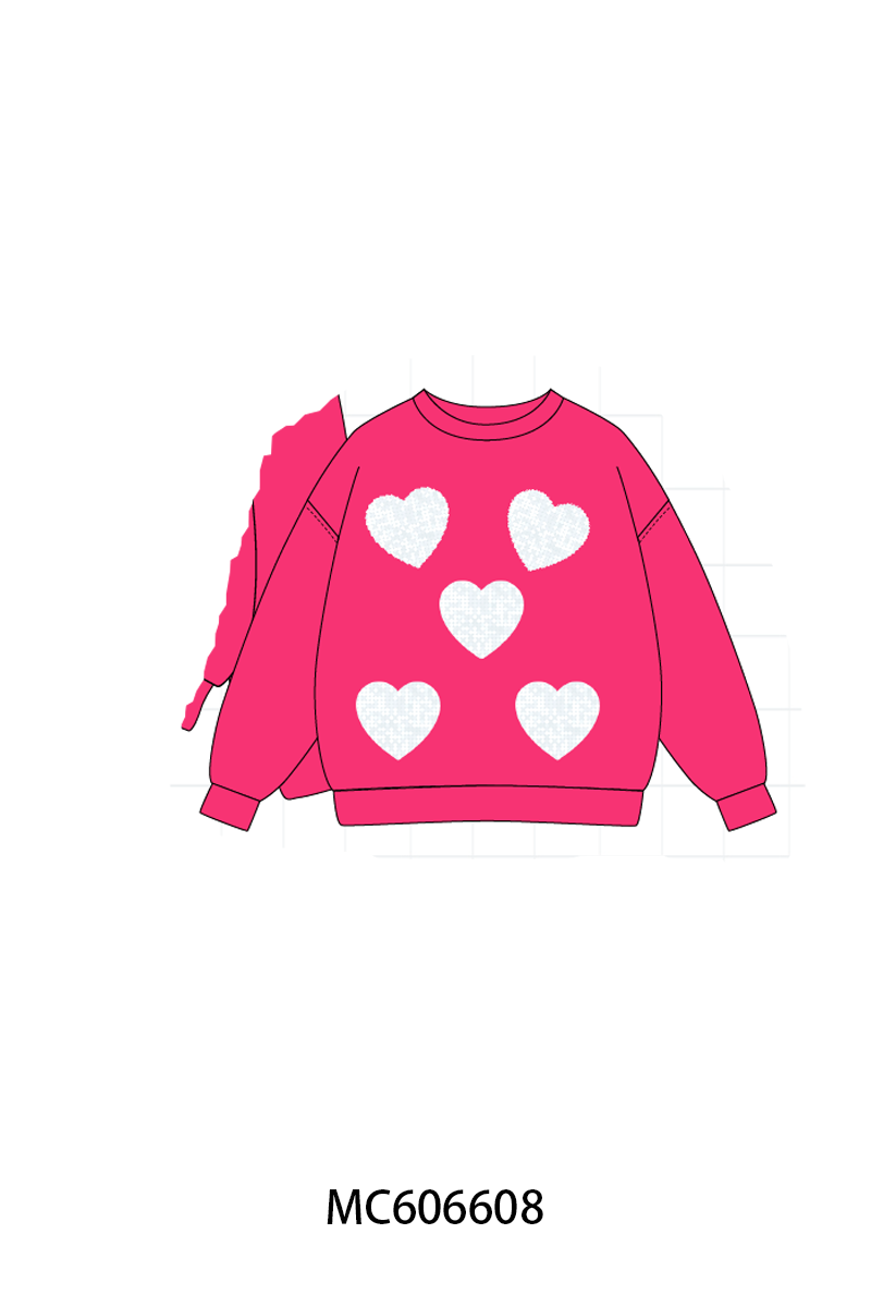 PO96 Valentine's day heart sequin mom&me collection