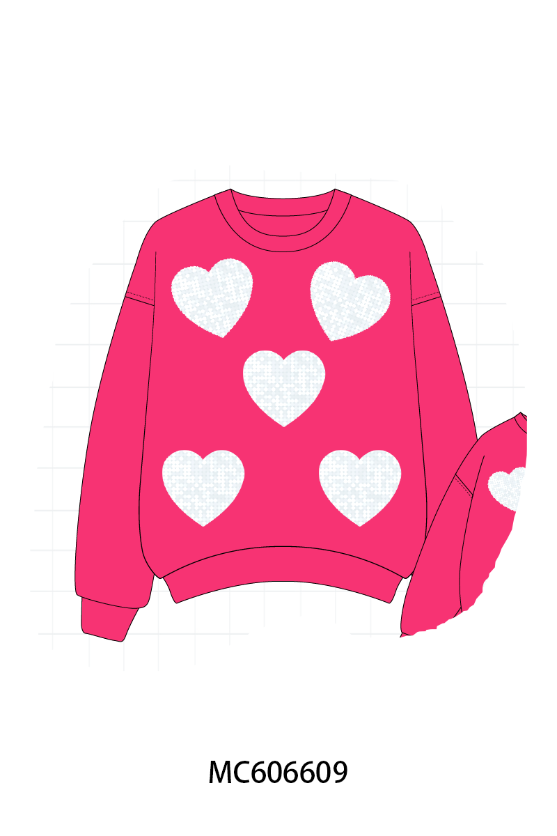 PO96 Valentine's day heart sequin mom&me collection