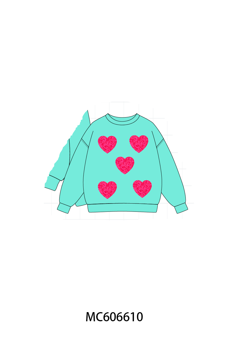 PO96 Valentine's day heart sequin mom&me collection