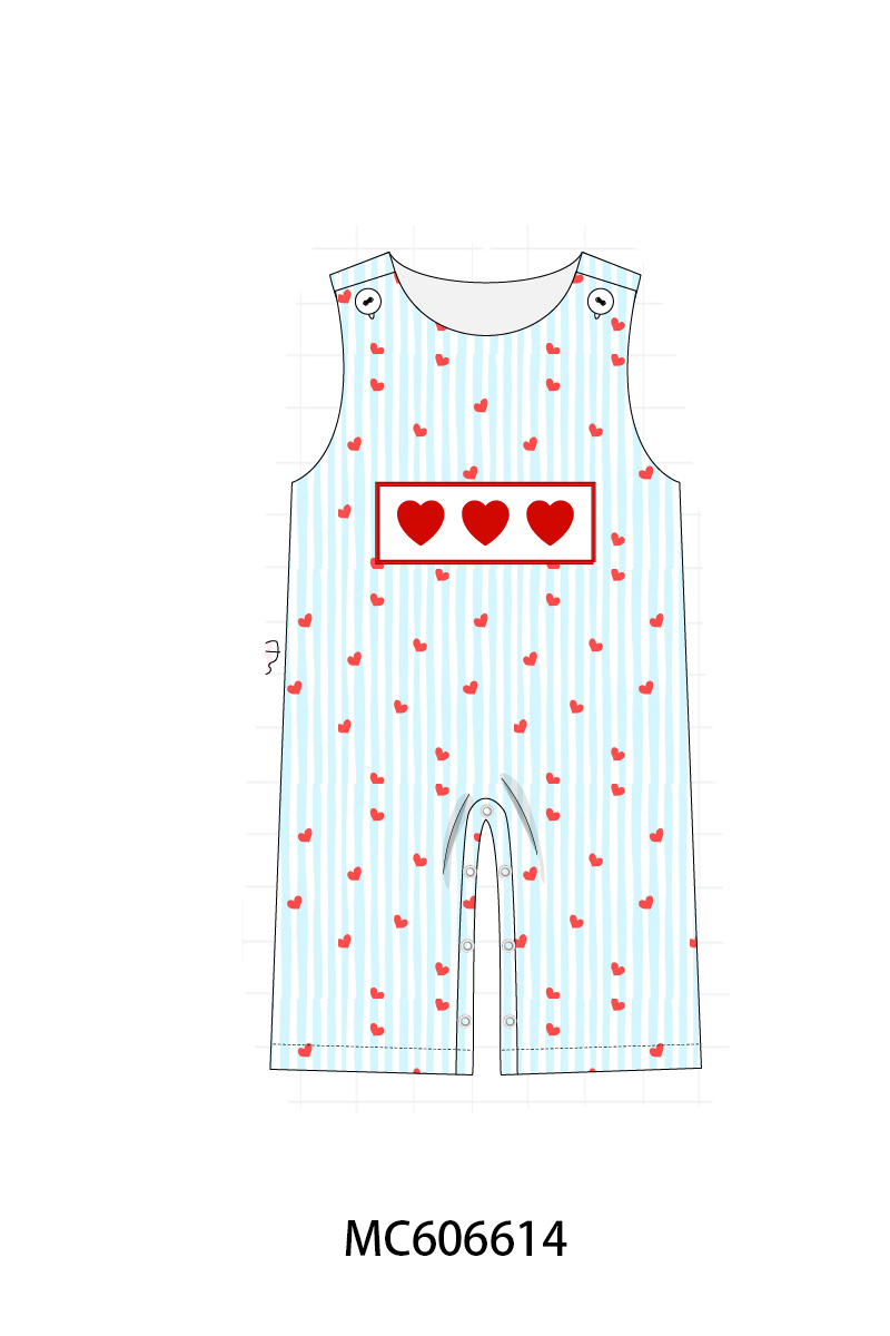 PO96 Pink&blue heart bow embroidery collection