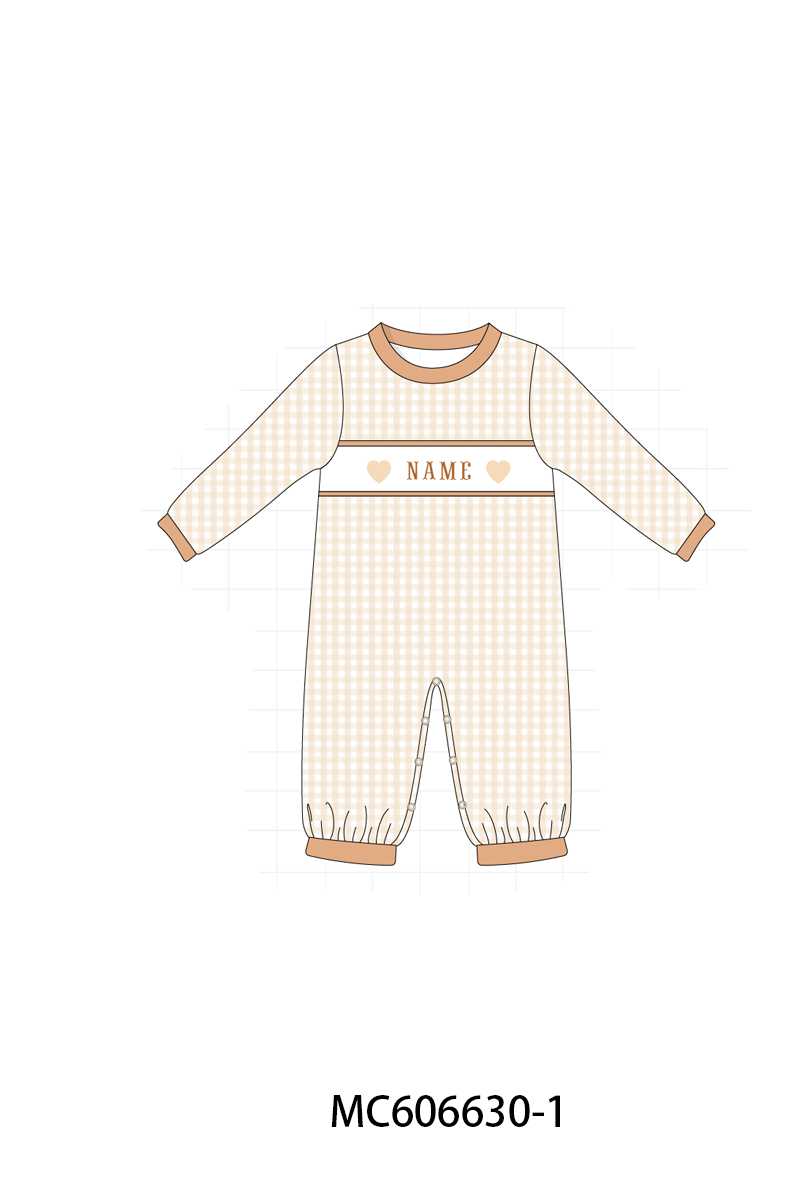 PO96 Pink heart monogram embroidery collection
