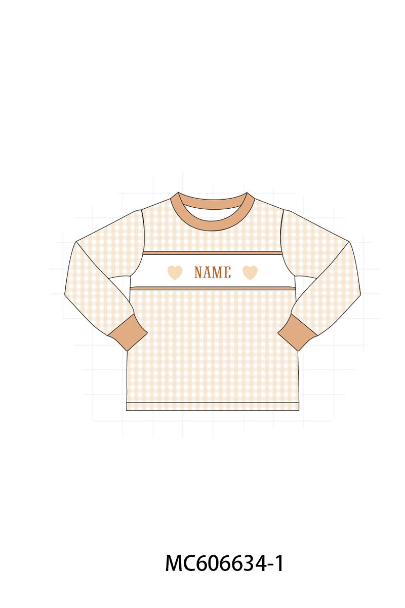 PO96 Pink heart monogram embroidery collection