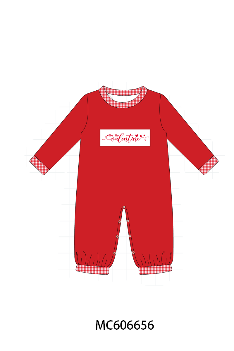 PO96 Pink&red be my valentine embroidery heart collection
