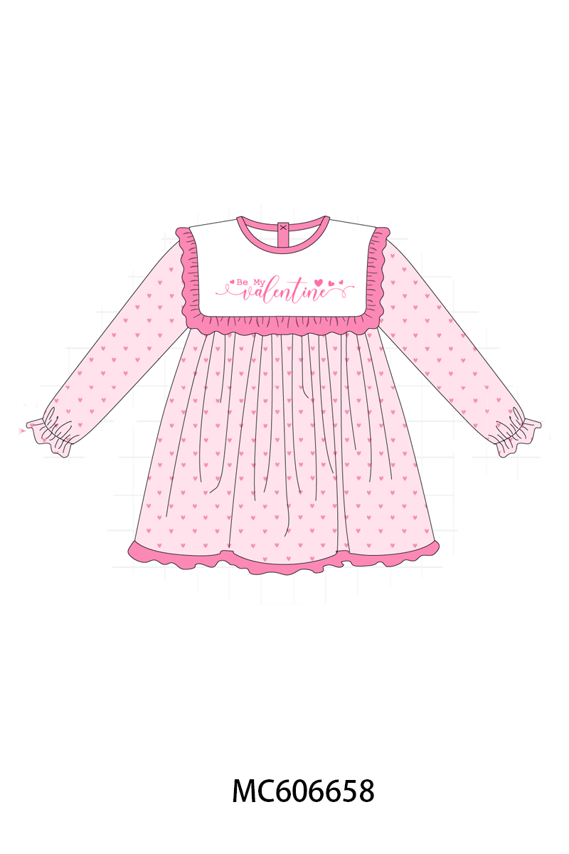 PO96 Pink&red be my valentine embroidery heart collection