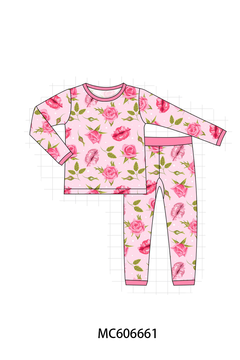 PO96 Pink valentine's day rose bamboo collection